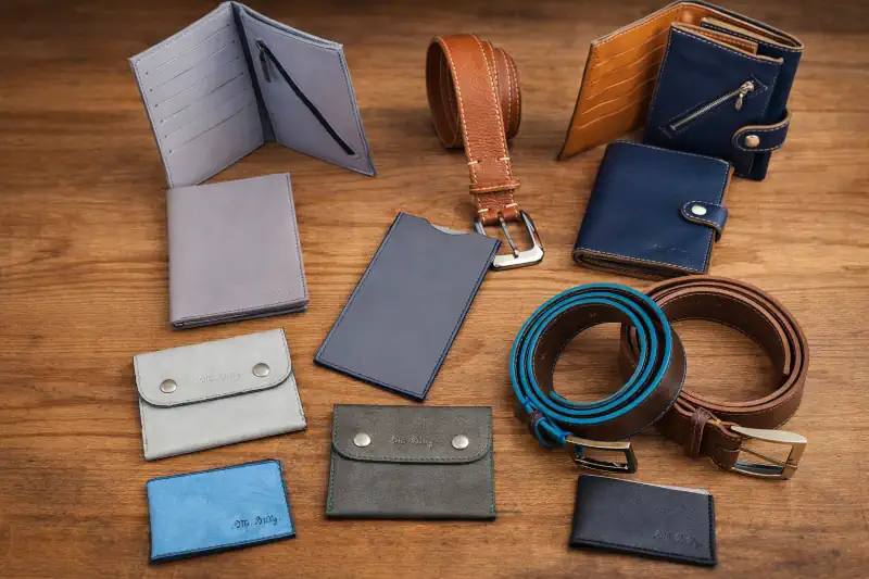 Petite maroquinerie et accessoires en cuir pour homme. Créations artisanales uniques, fabriquées en Vendée, en France. Portefeuilles, porte-monnaie compact, ...